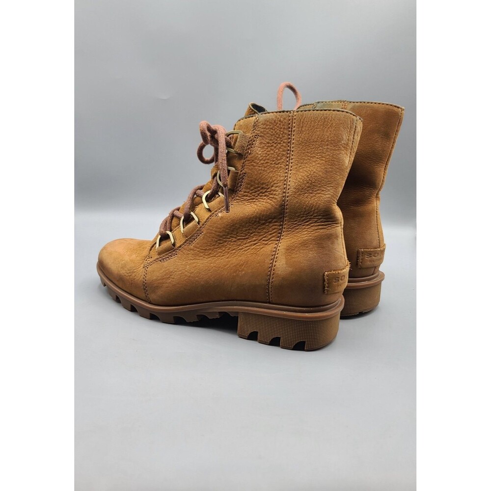Sorel Phoenix Lace Waterproof Boots Womens US 6 EUR 37 Camel Brown Leather - Picture 5 of 12